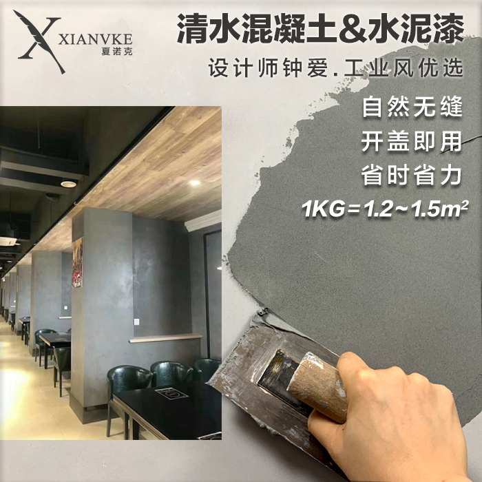 Shanok cement paint Wall paint Micro stucco Water concrete art paint Environmental protection art industrial wind paint