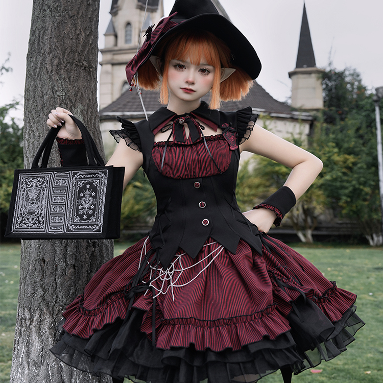 Alice Girl Original New Lolita Potion Halloween Gothic Style Slimming Sleeveless Dress