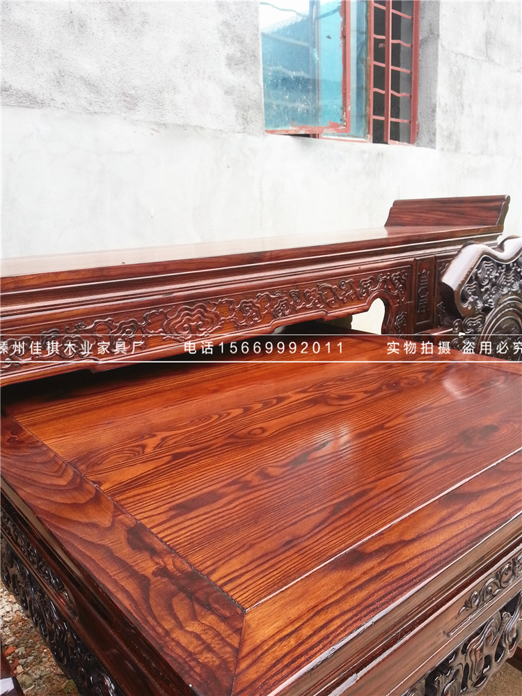 Đồ nội thất cổ ở giữa bộ bốn mảnh gồm sáu bộ cho bàn Bàn phật bàn phật gỗ vững chắc Ghế Taishi Elm Eight Bất tử bàn - Bàn / Bàn bàn thờ gỗ