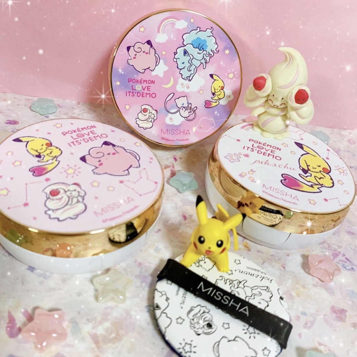 Japan it demo Mystery Shangxing Kabi Pokémon limited Pikachu water light muscle concealer moisturizing air cushion