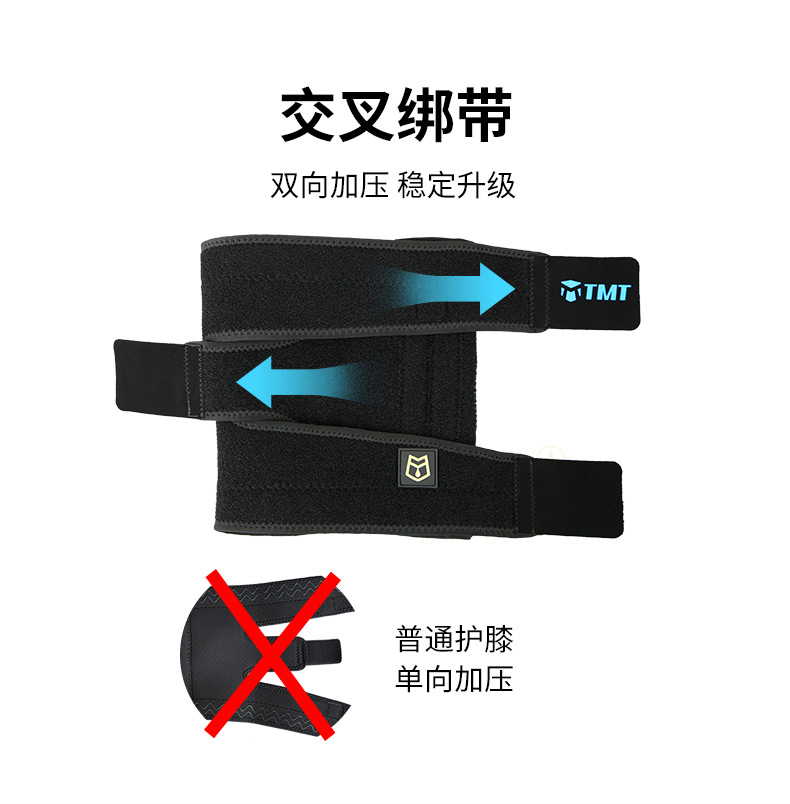 TMT miếng đệm đầu gối thể thao nam chạy sụn chấn thương leo núi bao gồm thiết bị bóng rổ thể dục nữ squat bảo vệ thiết bị latex - Dụng cụ thể thao bao tay che nắng