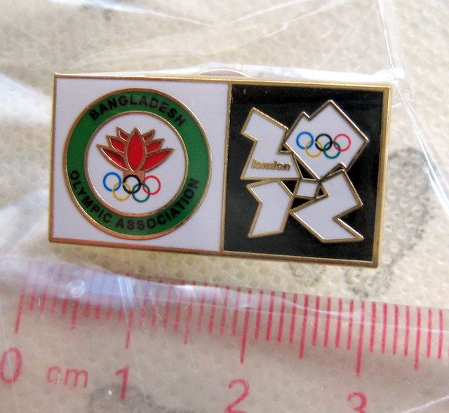 2012 London Olympic Games Badge NOC Bangladesh Republic National Team Memorial Chapter