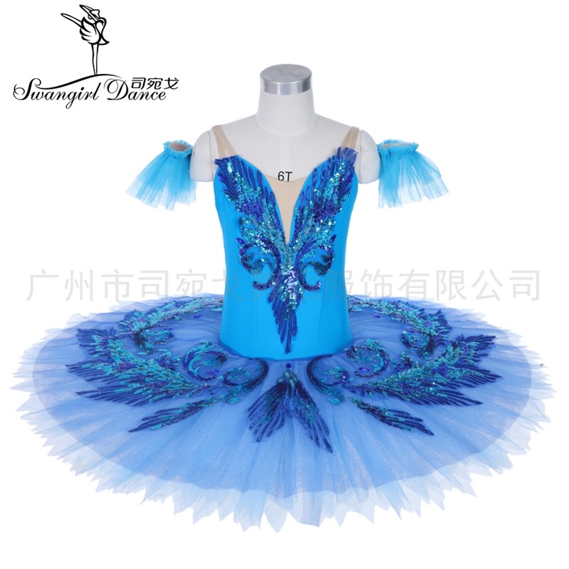 Bluebird tutu adult dance tulle professional ballet competition performance costume sequined tutu window