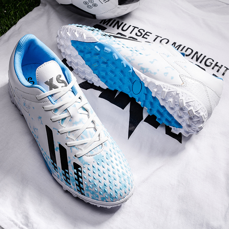 Messi girls football shoes men and women kangaroo leather TF broken nail indoor long nail competition adult children student training shoes