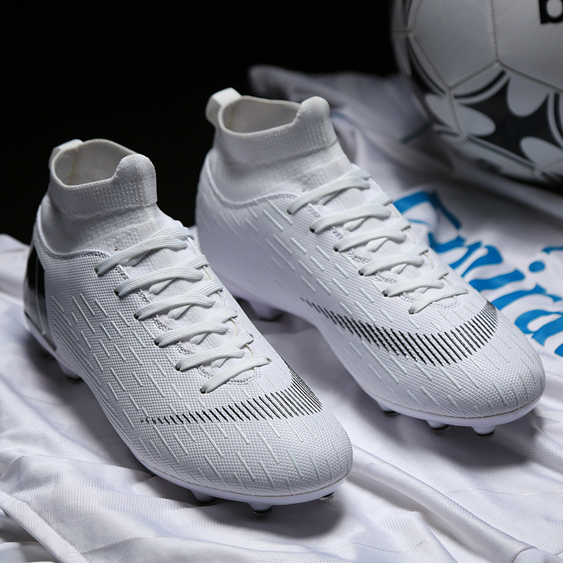 C Ronaldo soccer boots high top male nail assassin ag long nail venom dark Neymar big boy children TF soccer boots