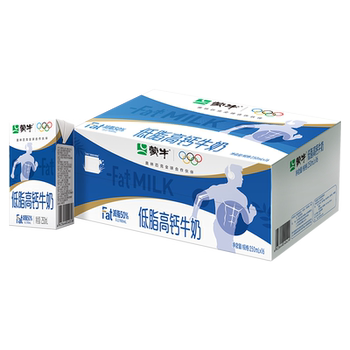 蒙牛低脂高钙牛奶250mL*16盒官方旗舰店券后39.9元包邮