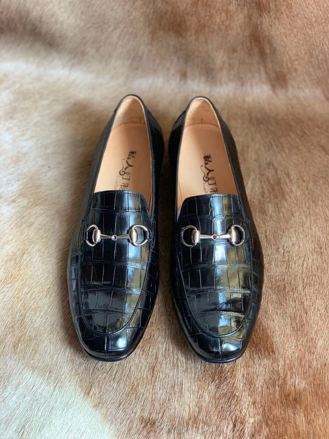 Imported Crocodile Positive Leather Shoes Men's New Business Casual Set Foot Genuine Leather Handmade Sewing Derby Shoes