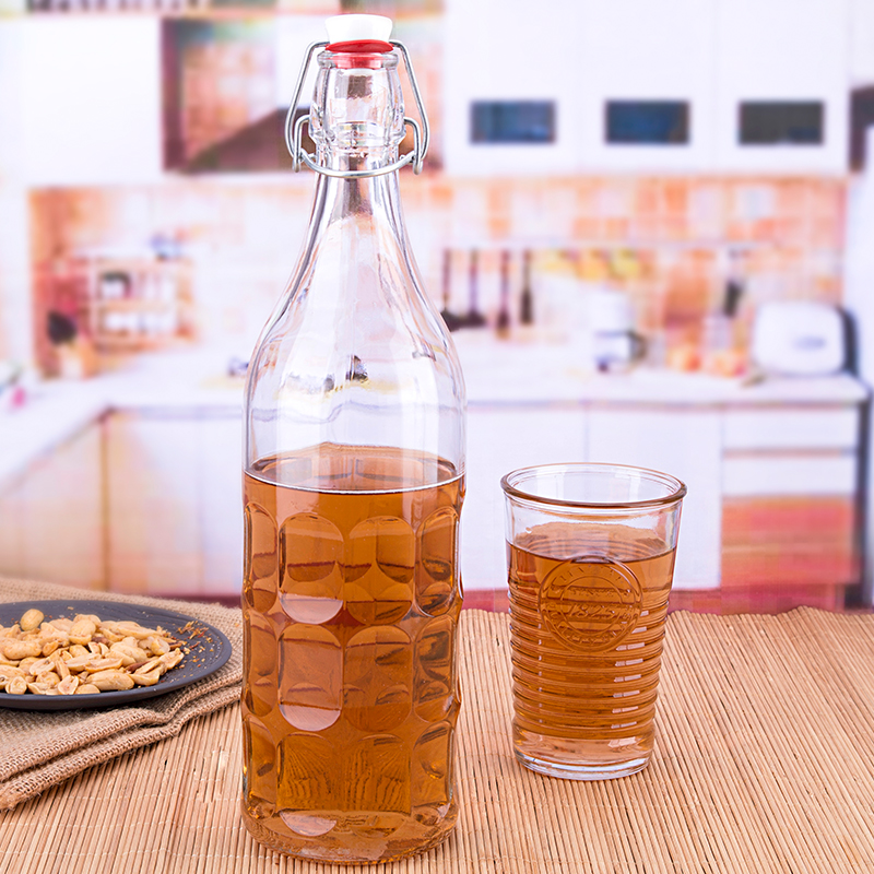 bormioli rocco imported grain wine bottle white wine bottle glass lead-free thickened sealed enzyme bottle lid