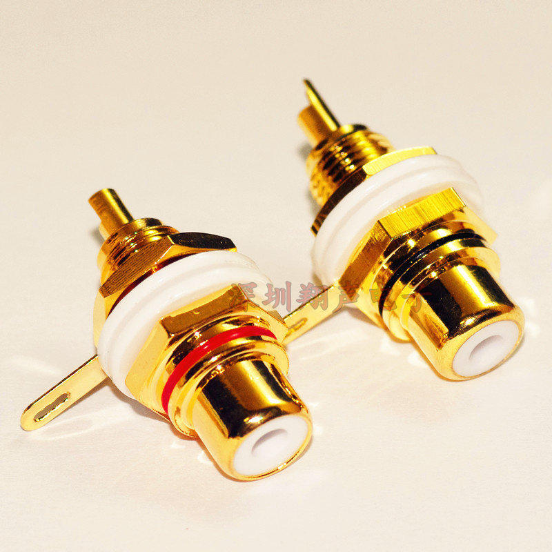 Taiwan JINRUH Boutique Gold Plated RCA Seat Lotus Socket