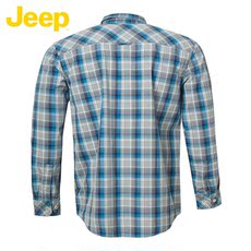 Рубашка мужская jeep男装秋冬新款全棉休闲长袖衬衫男大码中年款格子衬衣男吉普