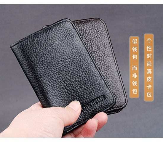 2018 túi da mới túi nam siêu mỏng kẹp mini ví mini đa chức năng giấy phép lái xe da ví nam đẹp