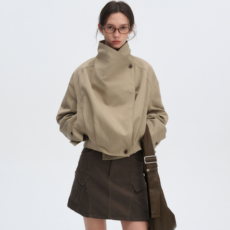 Digbuty Pine Tea Cocoa'French Style' Jacket for Women, Autumn High-End Feel, 2026 New Short Silhouette Jacket Digbuty Pine Tea Cocoa'French Style' Jacket for Women, Autumn High-End Feel, 2026 New Short Silhouette Jacket