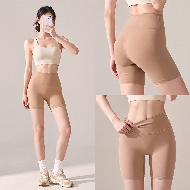 Summer Women's High-Waisted Butt-Lifting Yoga Shorts, Slim Fit, Slimming, Running, Fitness Training, Pilates Three-Quarter Shorts Summer Women's High-Waisted Butt-Lifting Yoga Shorts, Slim Fit, Slimming, Running, Fitness Training, Pilates Three-Quarter Shorts