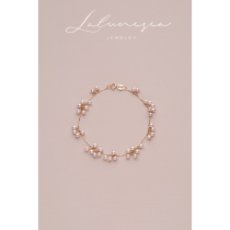 Moon is Sea small grape bracelet 18K gold Aurora minibaby Pearl fairy bracelet