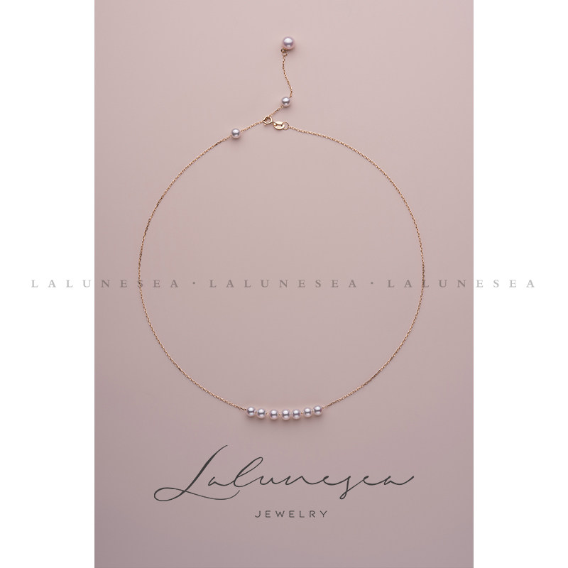 Moon Is Sea Rise Grade Pearl Smile Necklace two Dephargely Fabry Freshwater Pearls