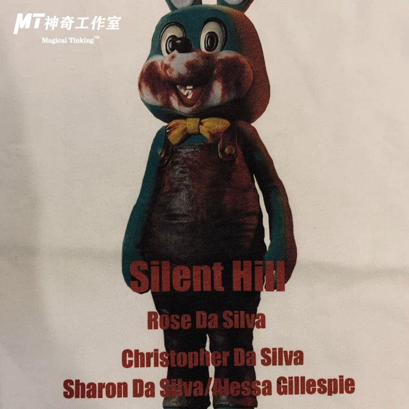 240 г классический хоррор Silent Hill холодный мир устаревшая винтаж оригинальная тяжёлая футболка