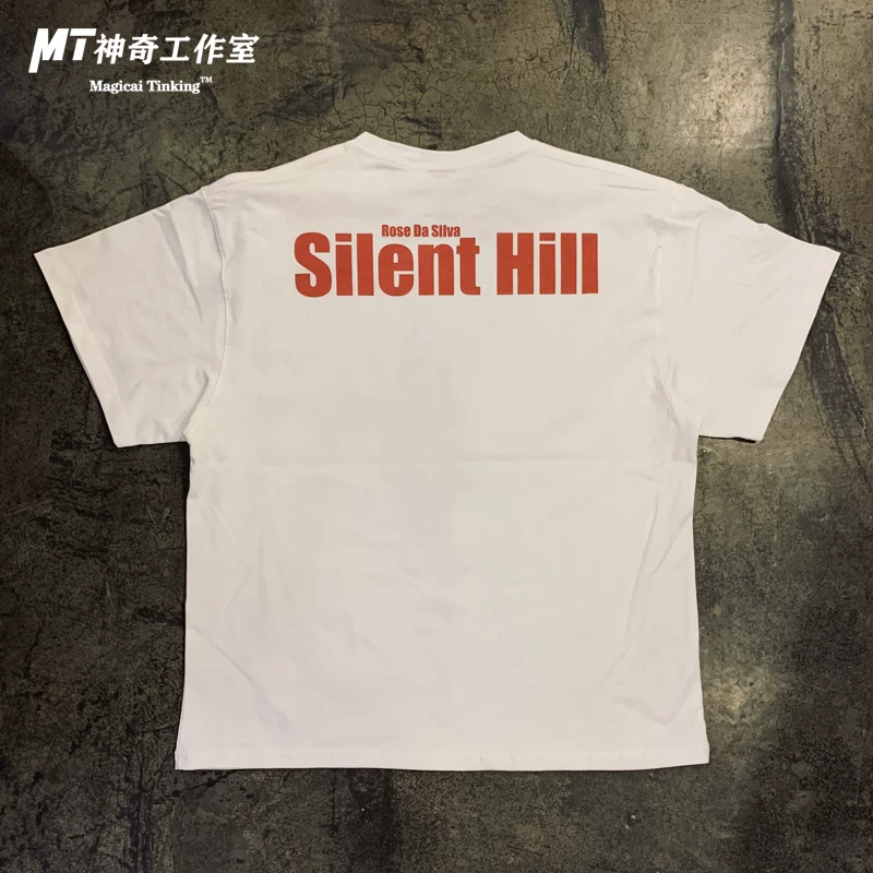 240 г классический хоррор Silent Hill холодный мир устаревшая винтаж оригинальная тяжёлая футболка