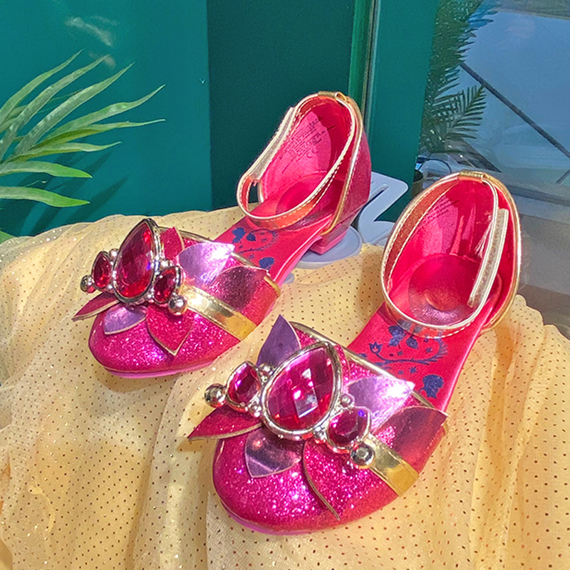 American Disney Sleeping Beauty Pink Children's Leather Shoes Low-Heeled Princess Shoes American Disney Sleeping Beauty Pink Children's Leather Shoes Low-Heeled Princess Shoes