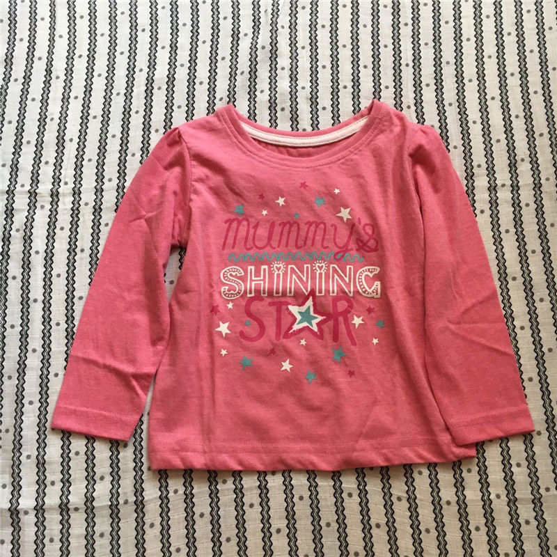 Arrived/Spain Primark Children's Clothing Girls' Letter-Printed Long-Sleeve T-Shirt in Two Colors Arrived/Spain Primark Children's Clothing Girls' Letter-Printed Long-Sleeve T-Shirt in Two Colors