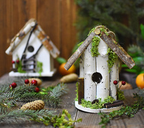 Creative Bird Nest Bird House Son Ensemble Pendant Garden Courtyard Window Nordic Hanging Accessories Kindergarten Wall Corner Decorations