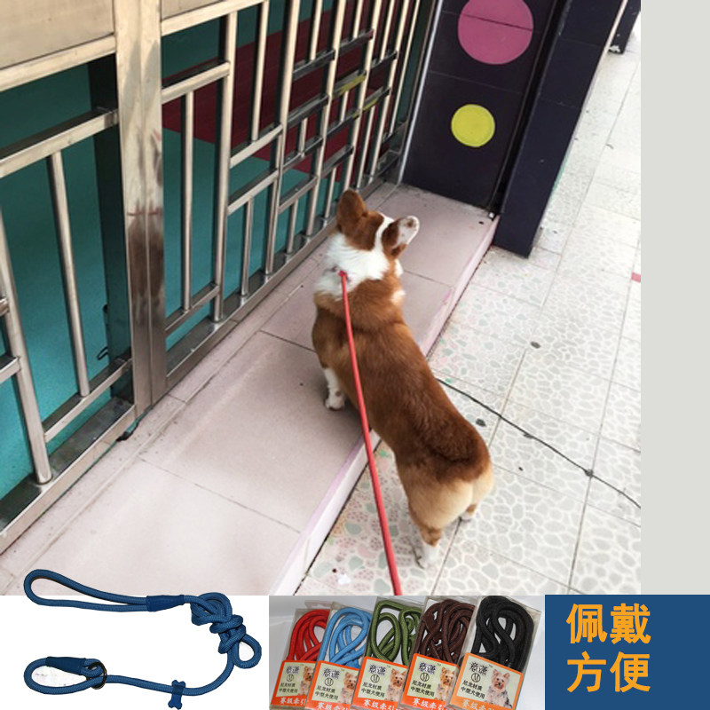 Yixiao training P rope small, medium and large dog leash rope dog rope dog chain is easy to pull to wear and easy to walk the dog rope