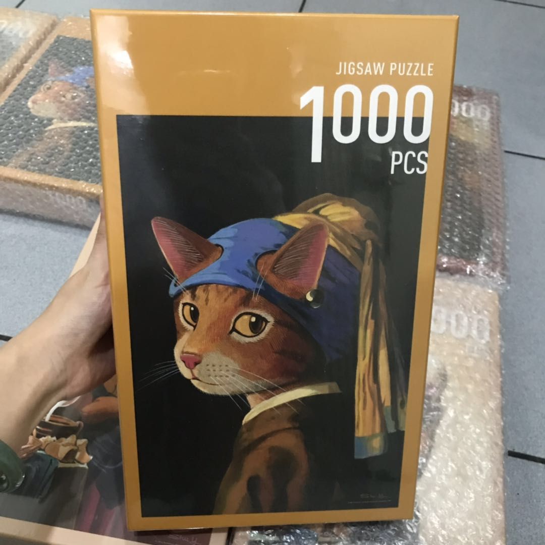 Taiwan imported puzzle with pearl earrings guaranteed the Mona Lisa 1000 cat gallery