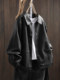 Black leather jacket for women autumn and winter 2026 new high-end short style quilted motorcycle jacket top