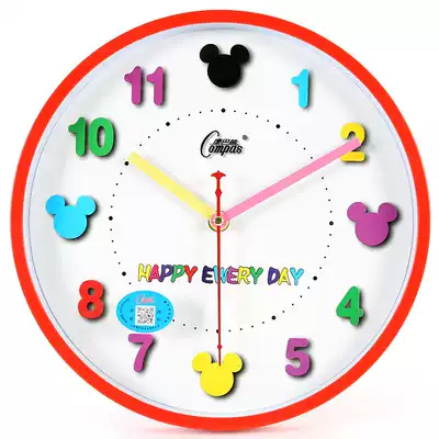 Combus silent wall clock living room bedroom children's room clock cartoon Mickey hanging watch cute clock quartz clock