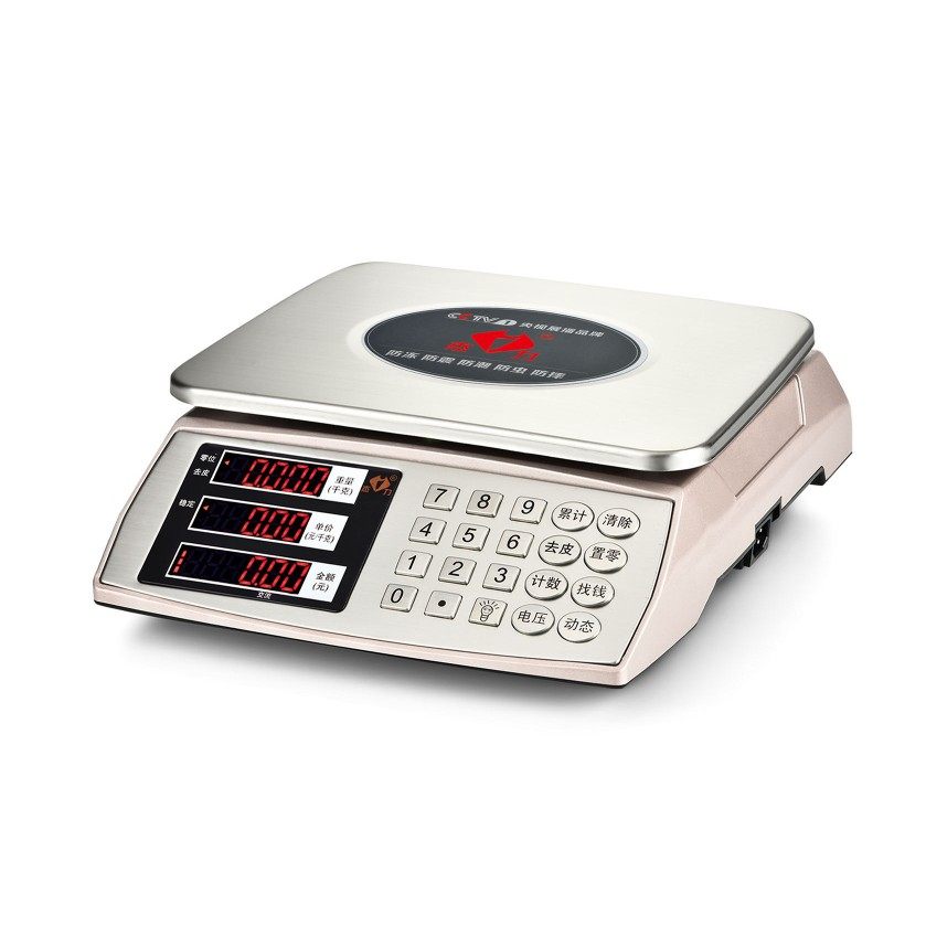 Jieli brand electronic scale stainless steel 30 kg commercial vegetables and fruits two-color conversion small ingredients high precision scale