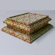 Seal base brocade base square flat seal holder hand ornaments jade carving base jade seal cloth base solid wood