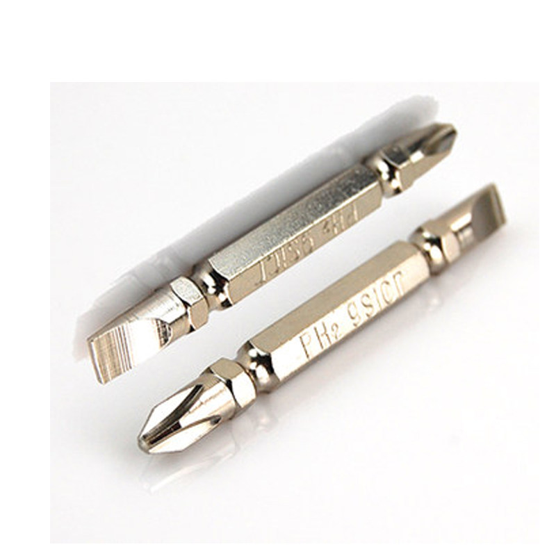 A cross, a word, double-headed electric screwdriver head, electric screwdriver head, pneumatic screwdriver head, screwdriver head with magnetic batch head