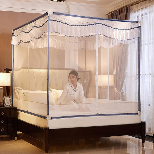 Anti-fall baby mosquito net home 2023 new high-end yurt antibacterial bedroom installation-free protective bed Fence