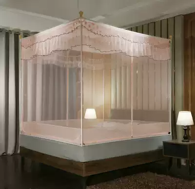 New children's anti-fall 1 35 m palace zipper three-door mosquito net 1 5m encrypted 1 8 m bed household grain