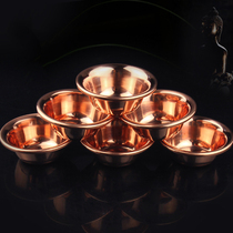 Pure red copper tribute cup tribute bowl Qibao cup bowl tribute water supply cup water bowl water purification cup 7cm single price