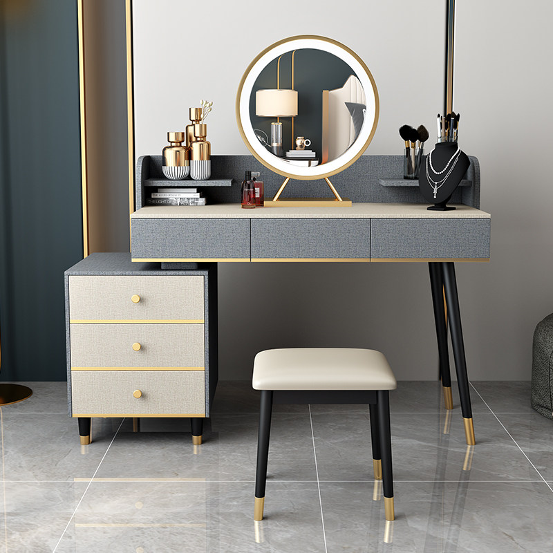 Nordic luxury dresser dresser bedroom modern simple net red style makeup table storage cabinet integrated dressing table