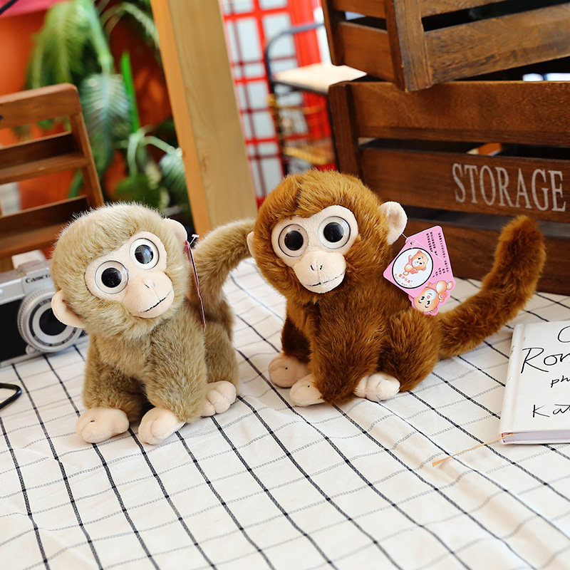 Genuine simulation animal doll monkey doll plush toy monkey year mascot children Christmas birthday gift