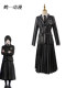 The Addams Family Wednesday Cosplay Costume Wednesday School Uniform Black Skirt Female Wednesday Little Werewolf Girl Halloween Cosplay