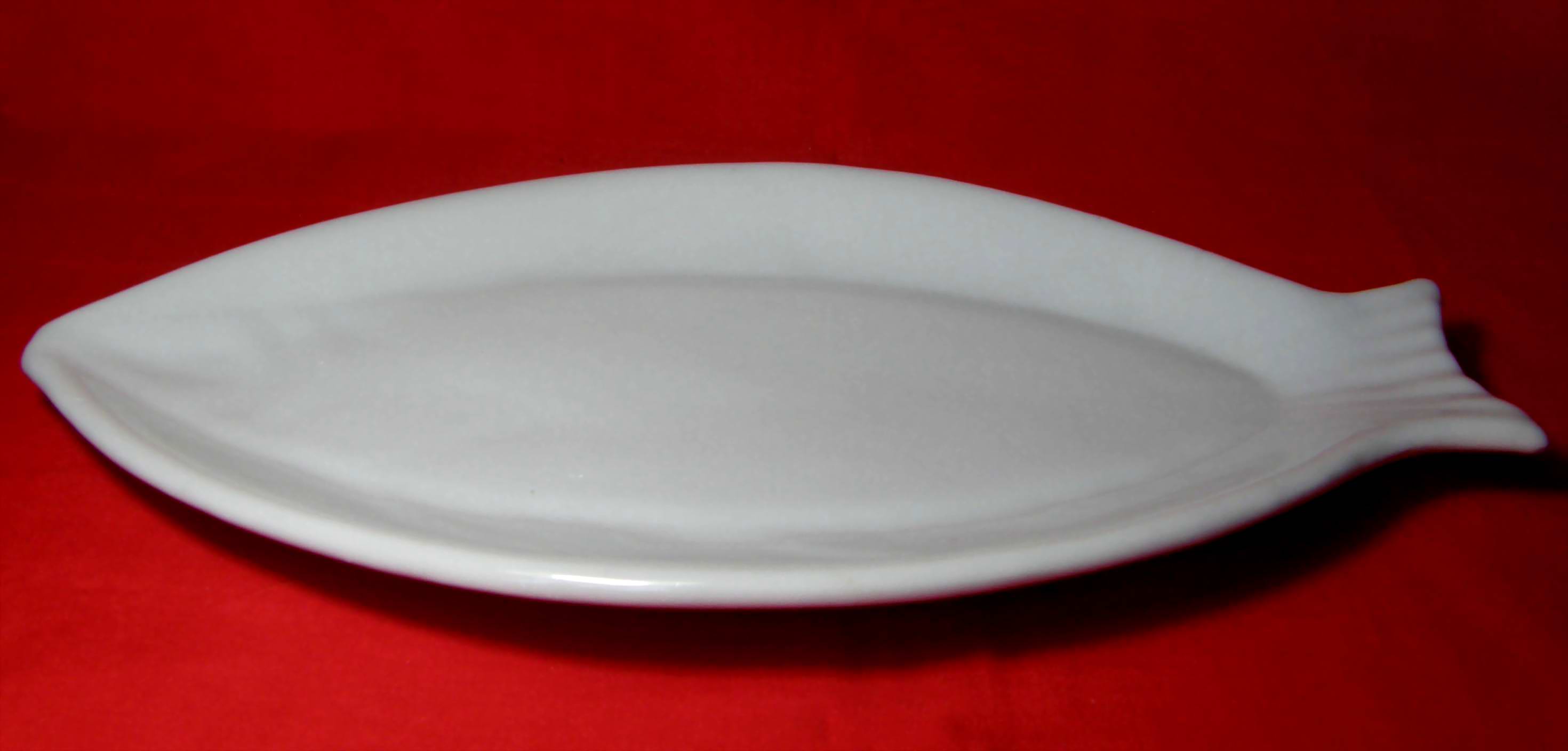 Jingdezhen Porcelain Pure White Fish Plate