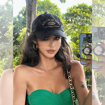 Helen Explicit Face Small Hat Baseball Cap Woman Summer Duck Tongue Hat Shading Letter High Top Cranium American Duck Tongue Sun Hat