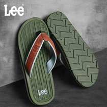 Lee herringbone tug men slippers Summer outwear Inkins trendy outdoor beach sandals Shot shoes Sub-summer-style anti-slip clamp foot slippers