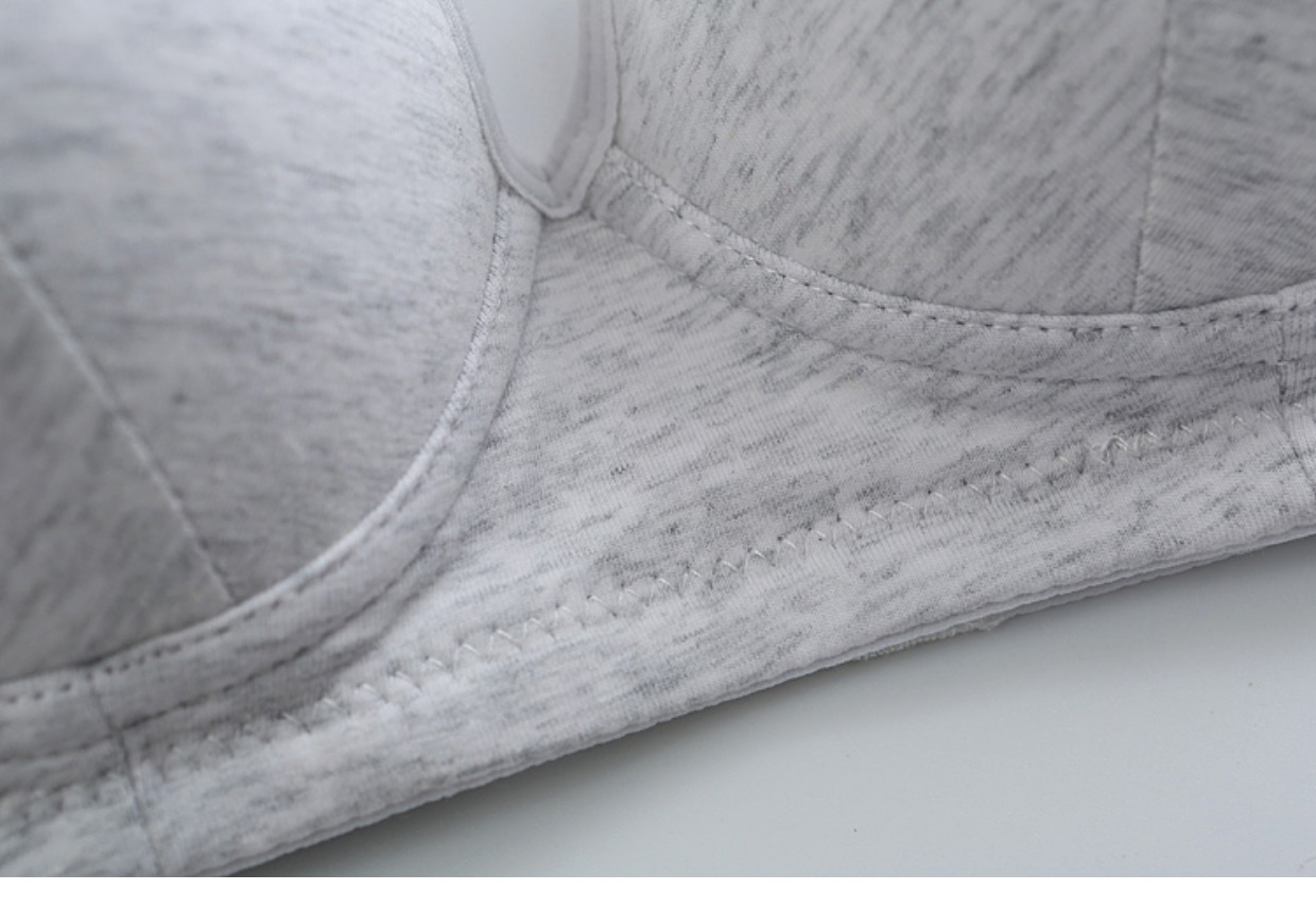 Cotton màu mỏng phần áo ngực thời kỳ phát triển không có vòng thép đồ lót học sinh trung học áo ngực cotton bông tinh khiết cốc quan lot nu
