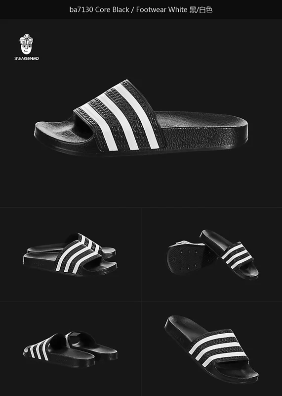 Adidas Adilette Adidas Cỏ ba lá Giày nam Giày nữ thể thao GS Dép thoải mái và giản dị - Dép thể thao