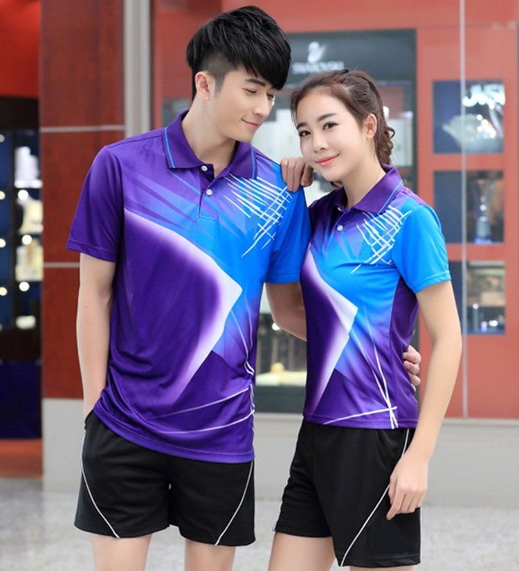 Group table tennis suit suit men and women athletic competition uniforms short sleeve speed dry blouses custom printed word activity clothes