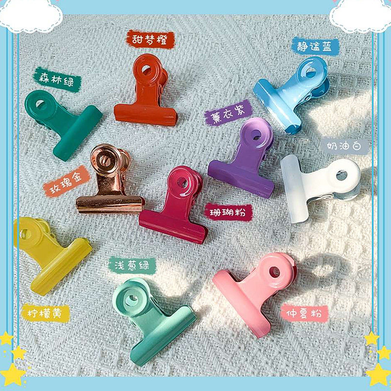 Creative metal long tail clip multifunctional small cute swallowtail clip color fixed folder snack sealing clip
