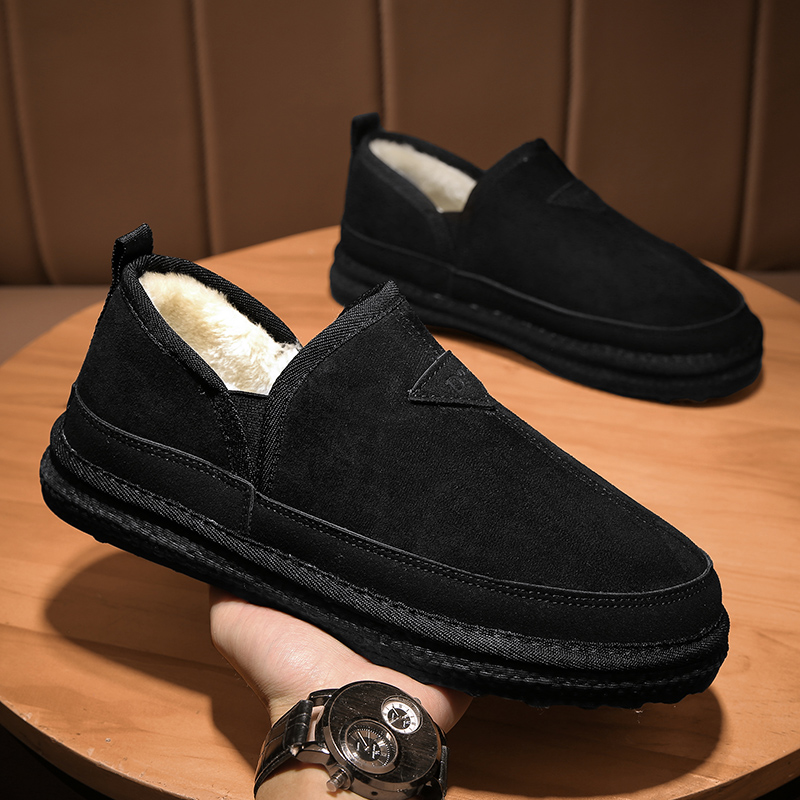 Cotton shoes men's winter 2023 new plus suede warm thickening Northeast indoor anti-cold outside wearing stay-at-home sloppy cotton slippers-Taobao