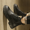 Martin Boots for Men 2025 New Winter Trendy Versatile British Style Motorcycle Leather Boots Thick-Soled High-Top Work Boots