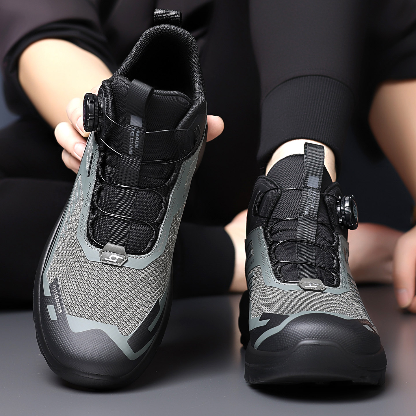 High-Top Men's Shoes, Winter Breathable, Trendy, Versatile, Running, Thick-Soled, Youth Outdoor Hiking, Mountaineering, Casual Sports Shoes