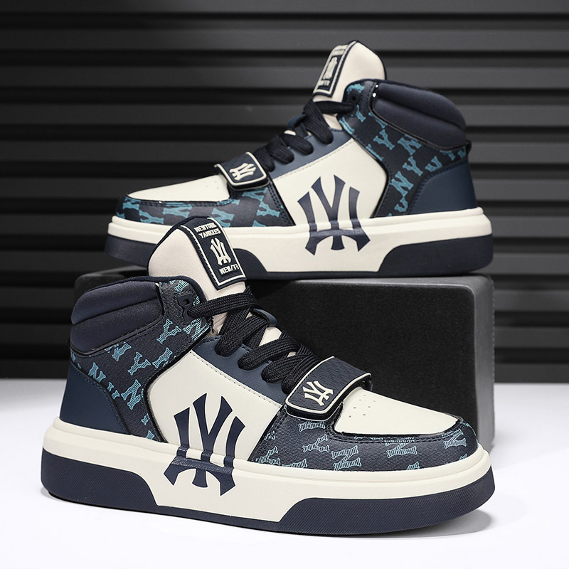 Putian High-Top Men's Shoes, Versatile Casual Sports Sneakers for Winter, Mid-Top Trendy Brand with a High-End Feel, Thick-Soled Trendy Shoes for Teenagers