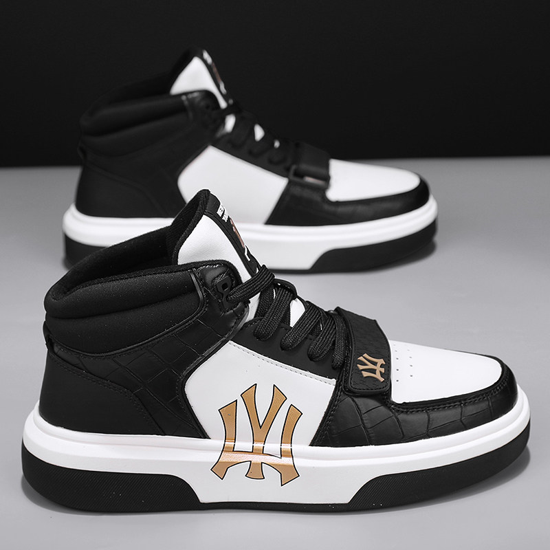 Putian High-Top Men's Shoes, Versatile Casual Sports Sneakers for Winter, Mid-Top Trendy Brand with a High-End Feel, Thick-Soled Trendy Shoes for Teenagers