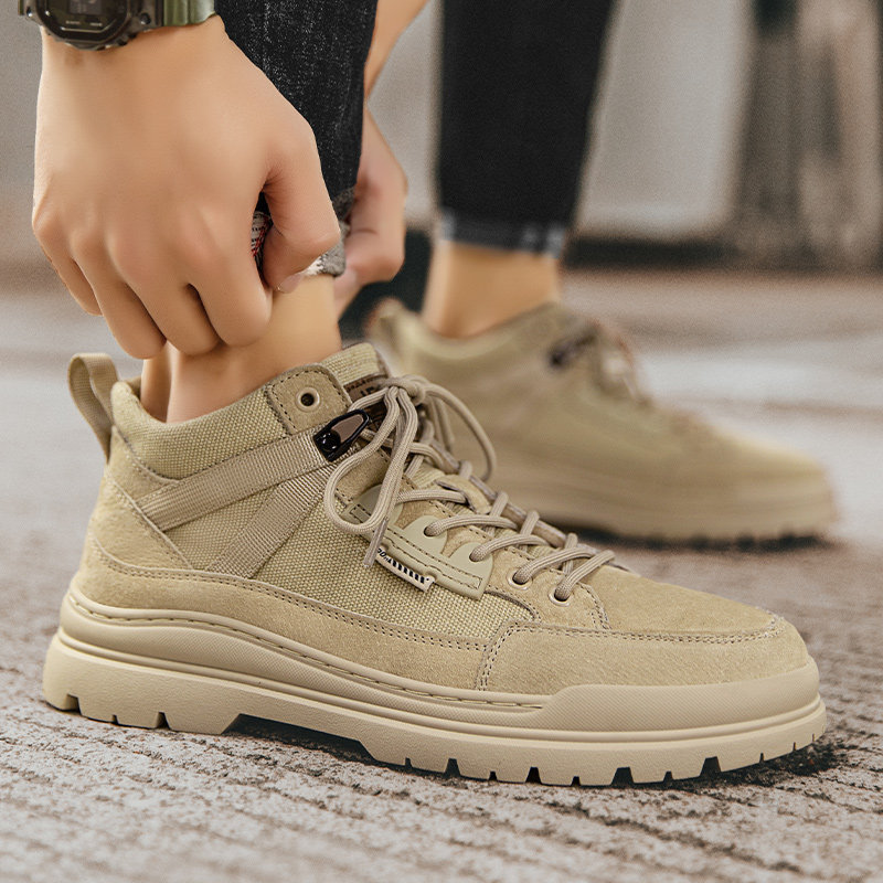 Martin Boots for Men 2025 New Winter High-Top British Work Boots Outdoor Sports Hiking Non-Slip Wear-Resistant Safety Shoes